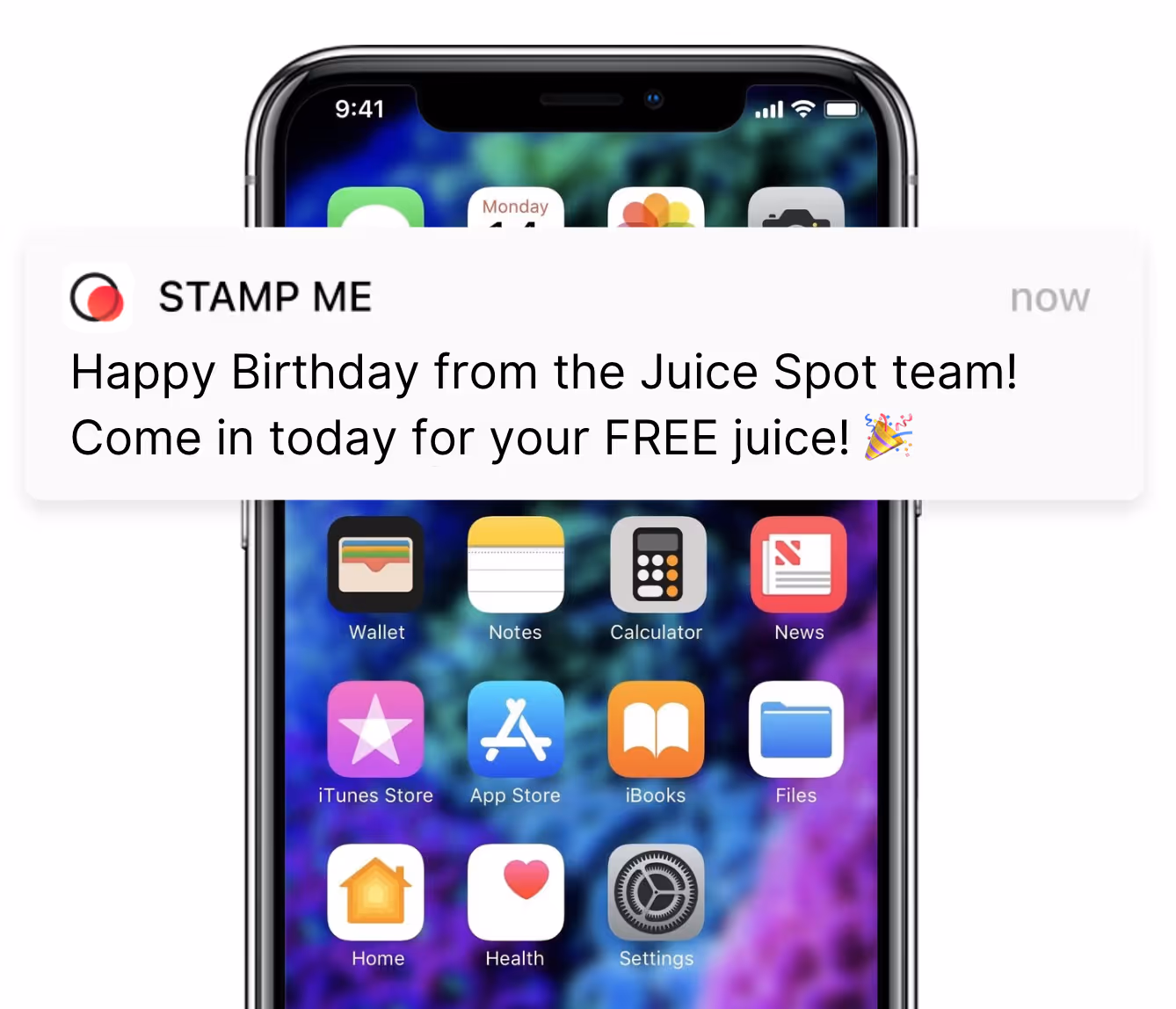 PUSH NOTIFICATION FROM STAMP ME